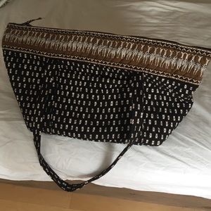 Vera Bradley Zebra Printed Large Tote